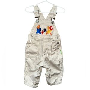 Sesame Street Embroidered Khaki Overalls Size 12m